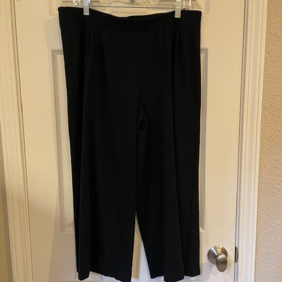 JJill Ponte full leg black cropped pants sz. large - Very Good Cond. - Picture 2 of 4